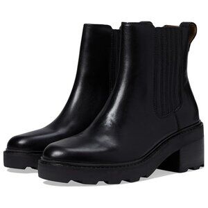 NEW Madewell The Gwenda Platform Ankle Boot Leather BLACK SIZE 8.5/100%AUTHENTIC